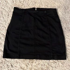 Free People Modern Femme Black Denim Mini Skirt